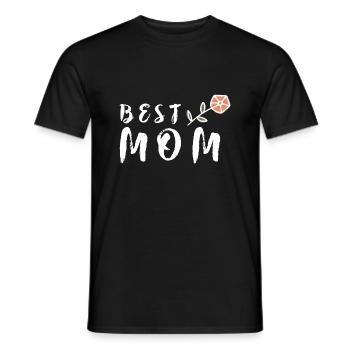 Best Mom Mother's Day Best Mom Gift Flower - Men's T-Shirt - black - Front - AI Model Male 178 light (178cm)