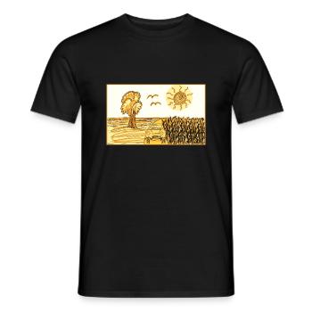 Paysage - T-shirt homme - noir - Devant - AI Model Male 178 light (178cm)