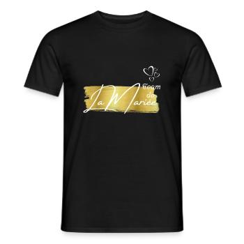 Team de la mariée gold - T-shirt homme - noir - Devant - AI Model Male 178 light (178cm)