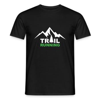 Trail Run Ultra Running Trekking en montagne Course à pied - T-shirt homme - noir - Devant - AI Model Male 178 light (178cm)