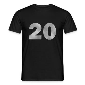 Geburtstag 20 Jahre - Männer T-Shirt - Schwarz - Vorne - AI Model Male 178 light (178cm)
