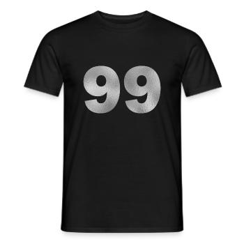 Anniversaire 99 ans - T-shirt homme - noir - Devant - AI Model Male 178 light (178cm)