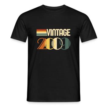 Jahrgang 2009 - 2009 Jubiläumsgeschenk - Männer T-Shirt - Schwarz - Vorne - AI Model Male 178 light (178cm)