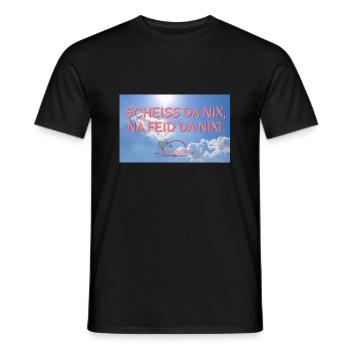 Scheiss da nix 3 - Männer T-Shirt - Schwarz - Vorne - AI Model Male 178 light (178cm)