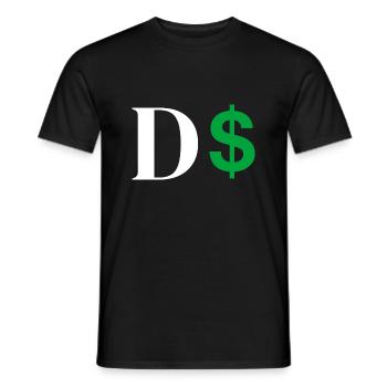 Dollar-Buchstabe - Männer T-Shirt - Schwarz - Vorne - AI Model Male 178 light (178cm)