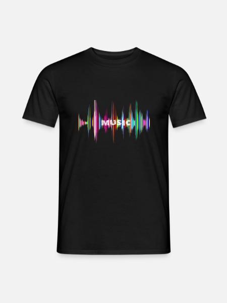 music - Men's T-Shirt - black