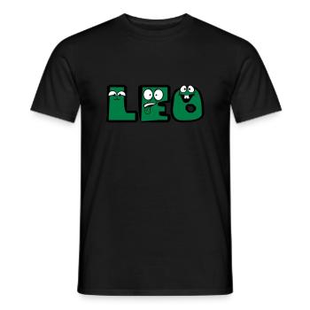 leo first name males child baby offspring pregnant - Men's T-Shirt - black - Front - AI Model Male 178 light (178cm)