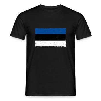 Estonia - Men's T-Shirt - black - Front - AI Model Male 178 light (178cm)