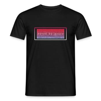 Saved by grace - Männer T-Shirt - Schwarz - Vorne - AI Model Male 178 light (178cm)