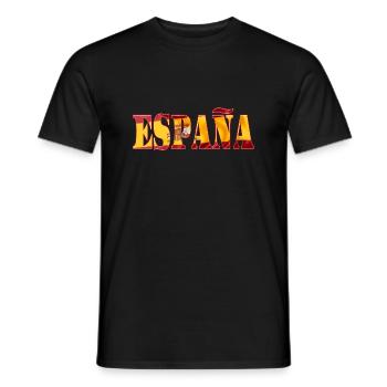 Spain - Men's T-Shirt - black - Front - AI Model Male 178 light (178cm)