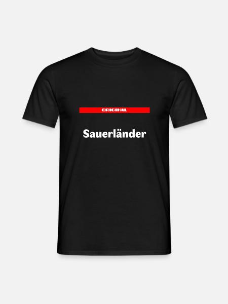 Sauerländer - Männer T-Shirt - Schwarz
