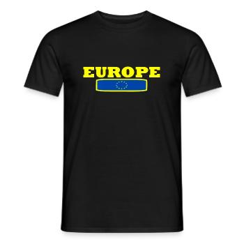 L'Europe  - T-shirt homme - noir - Devant - AI Model Male 178 light (178cm)