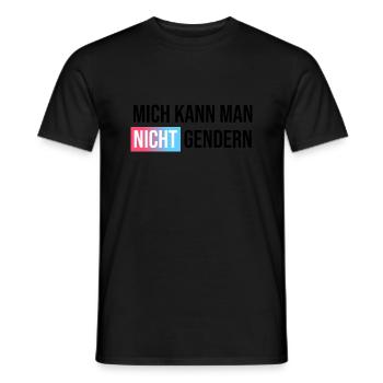 Mich kann man nicht gendern - Männer T-Shirt - Schwarz - Vorne - AI Model Male 178 light (178cm)