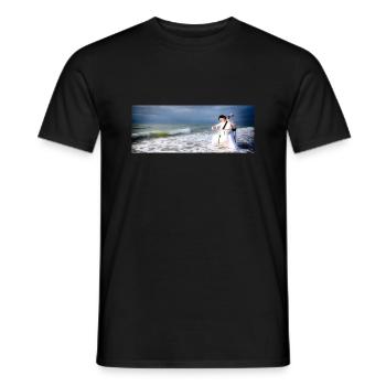 Water music - Men's T-Shirt - black - Front - AI Model Male 178 light (178cm)