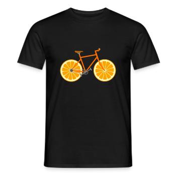 Bicycle Fruit Fruit Orange - Men's T-Shirt - black - Front - AI Model Male 178 light (178cm)