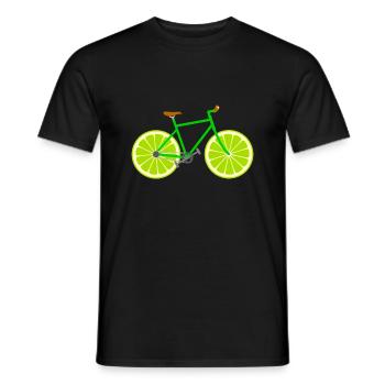 Bicycle fruit fruit lime - Men's T-Shirt - black - Front - AI Model Male 178 light (178cm)