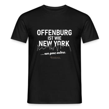 Offenburg - Männer T-Shirt - Schwarz - Vorne - AI Model Male 178 light (178cm)