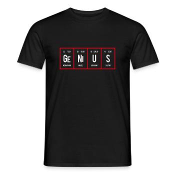 Genius - Tableau périodique des éléments - T-shirt homme - noir - Devant - AI Model Male 178 light (178cm)