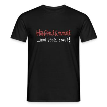 Moin Küstenkind Hafen Lümmel - Männer T-Shirt - Schwarz - Vorne - AI Model Male 178 light (178cm)