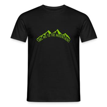 To the mountains quote - Men's T-Shirt - black - Front - AI Model Male 178 light (178cm)