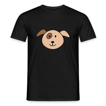 Chien mignon - T-shirt homme - noir - Devant - AI Model Male 178 light (178cm)