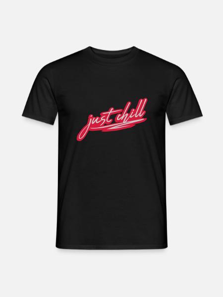 Just Chill Text Logo - Men's T-Shirt - black