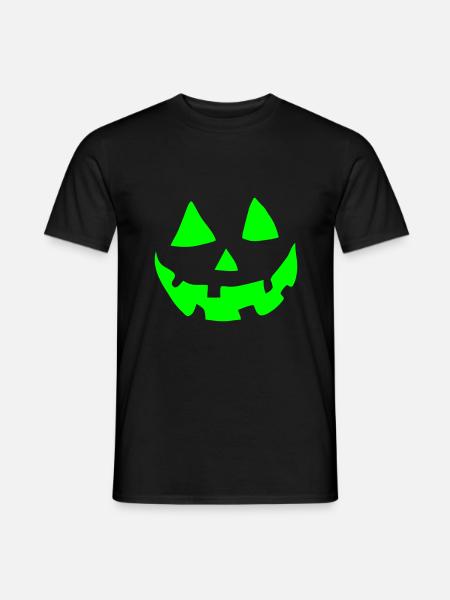 Kürbis-Gesicht für Halloween Liebhaber - Männer T-Shirt - Schwarz