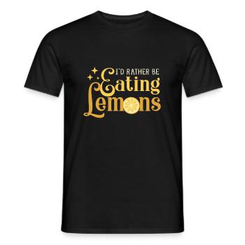 Eating Lemons Summer Fruits Tropical Lemonade - Men's T-Shirt - black - Front - AI Model Male 178 light (178cm)