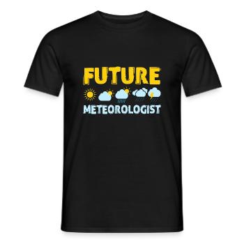 Future Meteorologist Weather Meteorology - Men's T-Shirt - black - Front - AI Model Male 178 light (178cm)
