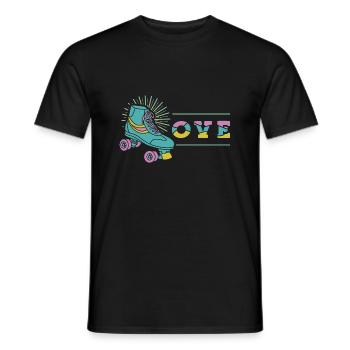 Roller Skating Inline Skating Inline Skates - Männer T-Shirt - Schwarz - Vorne - AI Model Male 178 light (178cm)