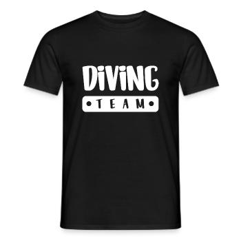 Diving Team - Men's T-Shirt - black - Front - AI Model Male 178 light (178cm)