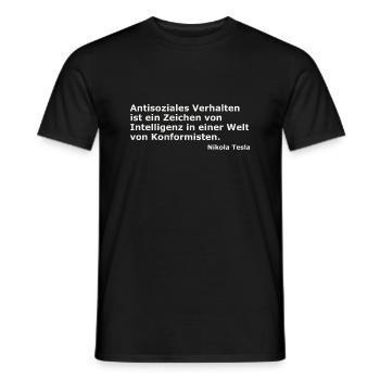 Intelligenz - Männer T-Shirt - Schwarz - Vorne - AI Model Male 178 light (178cm)
