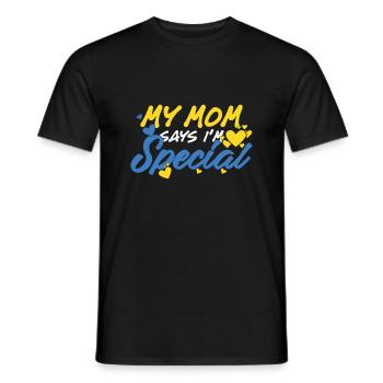 Sensibilisation au syndrome de Down Cadeaux d’éducation spéciale - T-shirt homme - noir - Devant - AI Model Male 178 light (178cm)