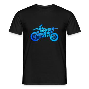 2 Wheels 1 Enginee 0 Limits Dirt Biker Motorcycle - Männer T-Shirt - Schwarz - Vorne - AI Model Male 178 light (178cm)