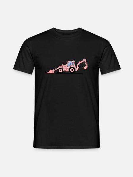 Traktor Bagger Baggerschlepper Rosa - Männer T-Shirt - Schwarz