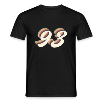 93rd anniversary vintage - Men's T-Shirt - black - Front - AI Model Male 178 light (178cm)