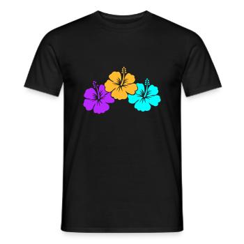 hibiskus - Männer T-Shirt - Schwarz - Vorne - AI Model Male 178 light (178cm)