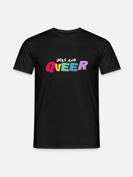Ici et Queer! - T-shirt homme - noir
