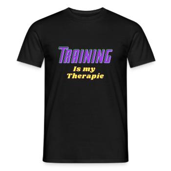 Training - Männer T-Shirt - Schwarz - Vorne - AI Model Male 178 light (178cm)
