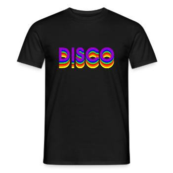 80er DISCO DANCE - Männer T-Shirt - Schwarz - Vorne - AI Model Male 178 light (178cm)