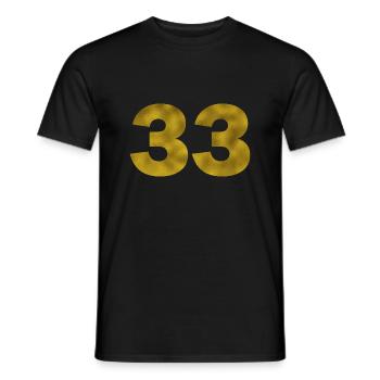 Geburtstag 33 Jahre - Männer T-Shirt - Schwarz - Vorne - AI Model Male 178 light (178cm)