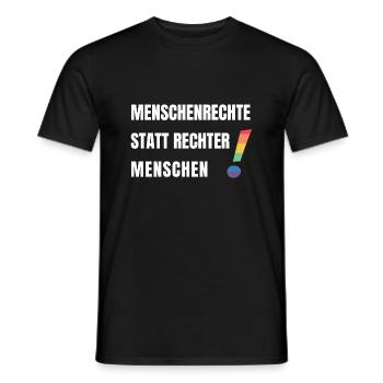 Demokratie Demonstration Regenbogen Menschenrechte - Männer T-Shirt - Schwarz - Vorne - AI Model Male 178 light (178cm)