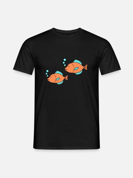 fische comic 2 - Männer T-Shirt - Schwarz