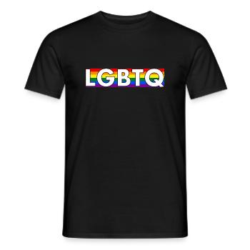 LGBTQ-Regenbogen - Männer T-Shirt - Schwarz - Vorne - AI Model Male 178 light (178cm)
