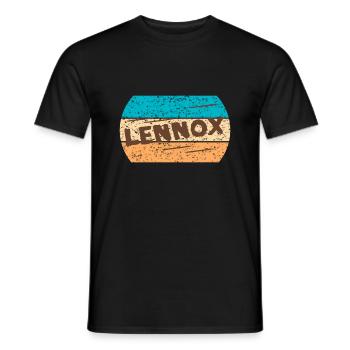 Lennox Vintage Text - Männer T-Shirt - Schwarz - Vorne - AI Model Male 178 light (178cm)