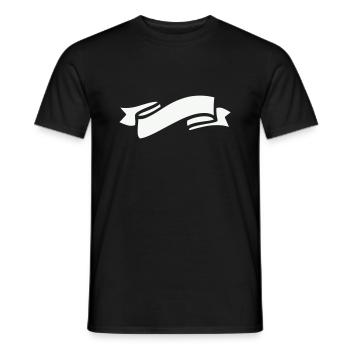 Symbole de banderole - T-shirt homme - noir - Devant - AI Model Male 178 light (178cm)