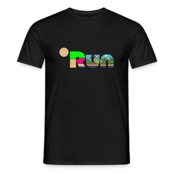 Course à pied Nature Paysage Unique Coureur Randonnée - T-shirt homme - noir - Devant - AI Model Male 178 light (178cm)