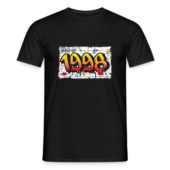 Graffiti audacieux de 1998 – 27 ans de Street Edge - T-shirt homme - noir - Devant - AI Model Male 178 light (178cm)
