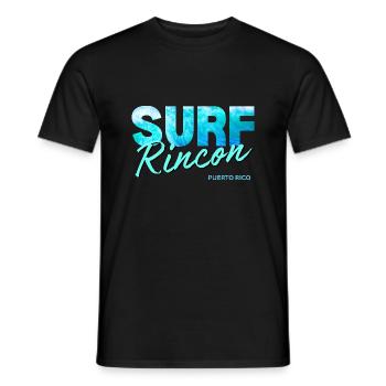 Rincon Puerto Rico Surf T-Shirt | Surf Adventure - Men's T-Shirt - black - Front - AI Model Male 178 light (178cm)