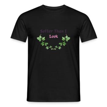 Softer Than I Look Shirt – Cute but Mysterious - Men's T-Shirt - black - Front - AI Model Male 178 light (178cm)